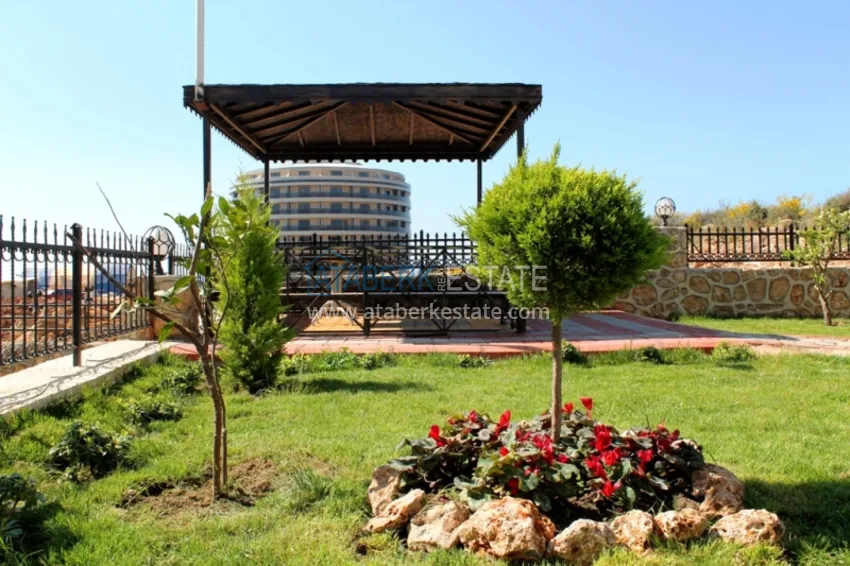 1+1 apartment with furniture and open sea views, Kestel district - Alanya 8 