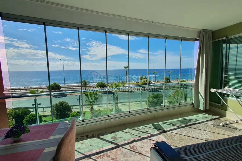 Purchase  One bedroom apartment with a glazed balcony and sea view, first coastline - Kestel district, Alanya 7 