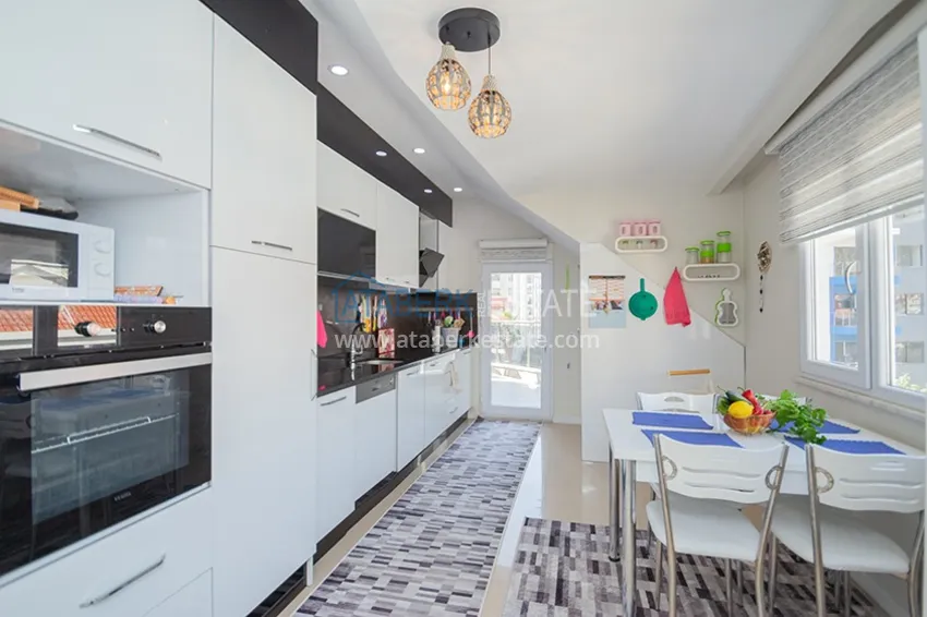 Purchase  Real estate for a residence permit. Furnished apartment with separate kitchen - Alanya city center, Cleopatra district 7 