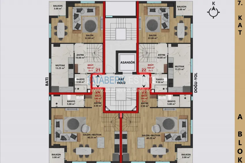 Buy cheap Apartments in Antalya — Center, in a complex under construction 7 