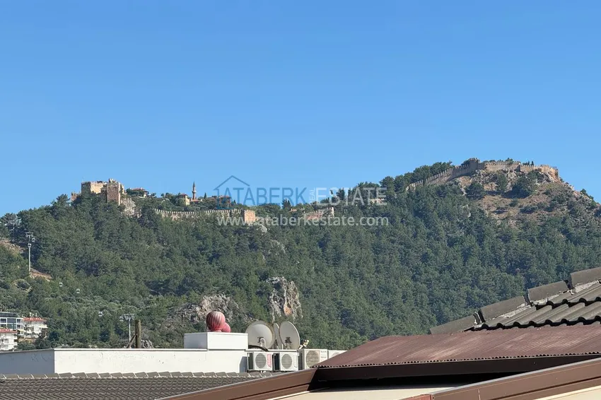 Purchase  1+1 furnished apartment with mountain views, Alanya center Cleopatra beach area 8 