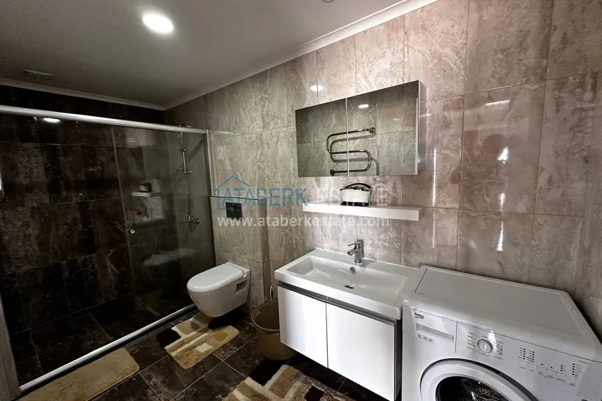 Purchase Furnished 3+1 duplex with a glazed balcony and sea view, Avsallar district — Alanya 8