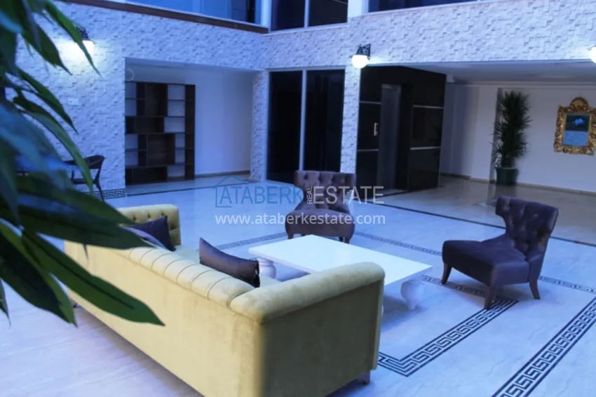 1+1 apartment with furniture and open sea views, Kestel district - Alanya 12 