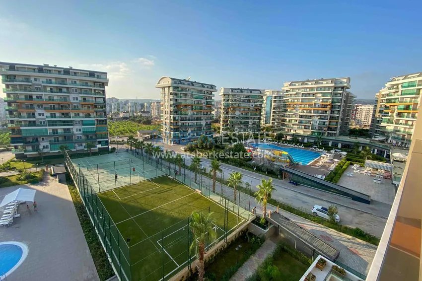 Furnished 3+1 duplex with a glazed balcony and sea view, Avsallar district — Alanya 12