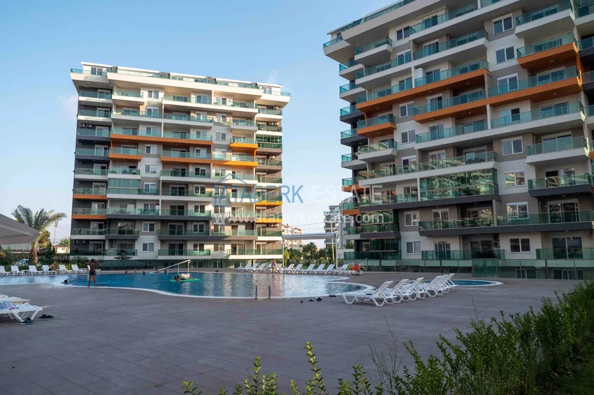 Furnished 3+1 duplex with a glazed balcony and sea view, Avsallar district — Alanya 15