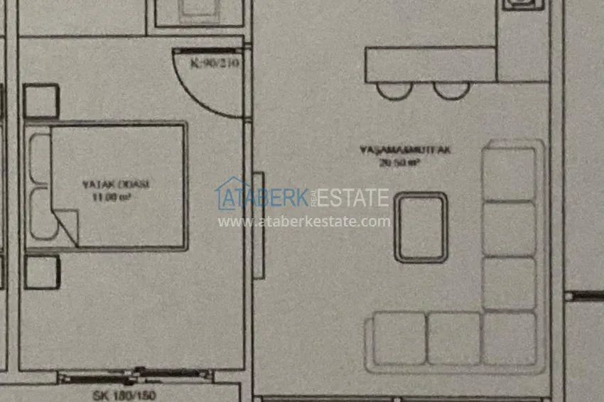 Buy cheap New one bedroom apartment with sea view in Tomyuk, Mersin 1 