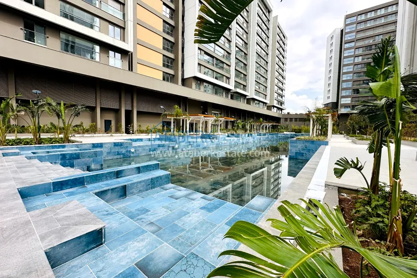 Two-bedroom apartment with furniture and panoramic sea views in a premium complex — Antalya, Kepez 1 