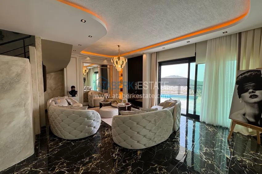 Purchase Real estate for citizenship! Detached luxury villa with stunning views in Kargicak 11