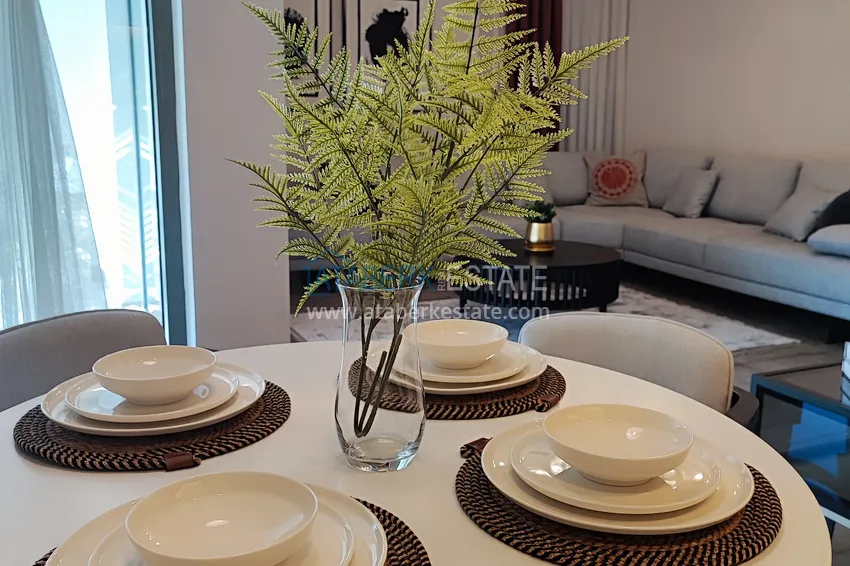 Purchase  Two-bedroom apartment with furniture and panoramic sea views in a premium complex — Antalya, Kepez 13 