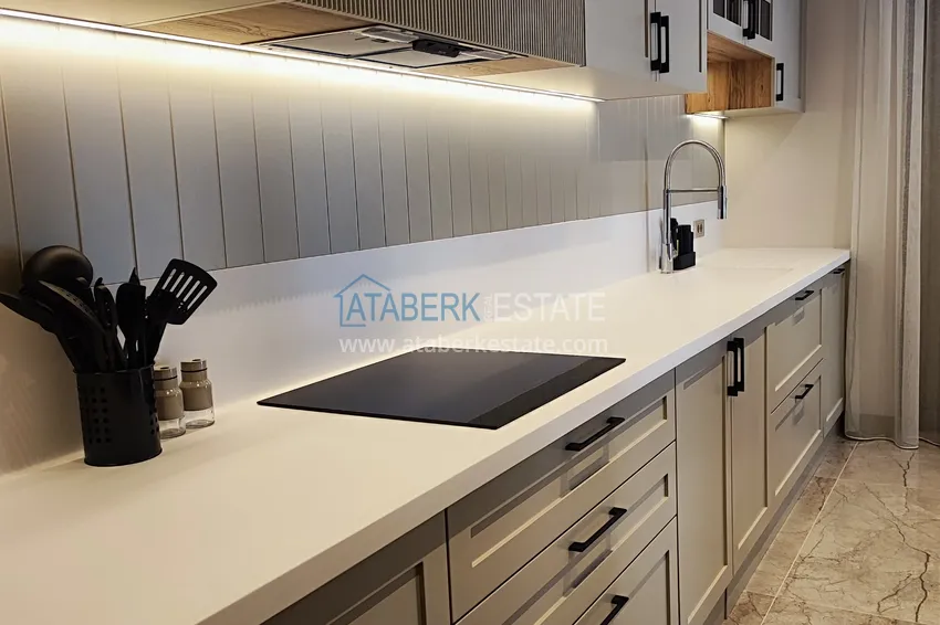 Purchase  Two-bedroom apartment with furniture and panoramic sea views in a premium complex — Antalya, Kepez 14 