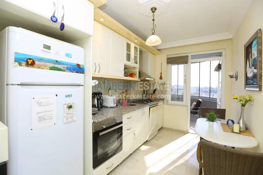 Purchase Turnkey 2+1 apartment with glazed cormorants and sea views in the center of Alanya 12