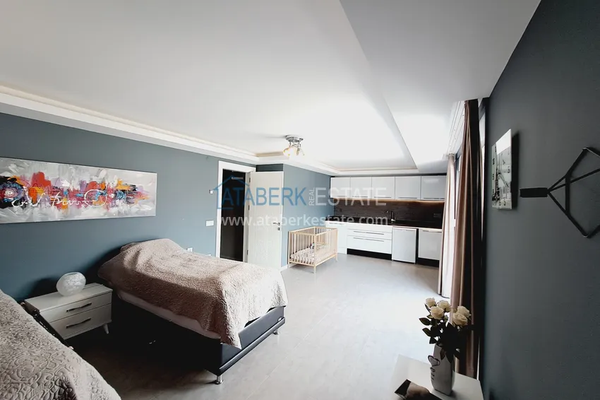 Purchase  Property for a residence permit - Duplex penthouse with furniture in Alanya, Oba district 14 