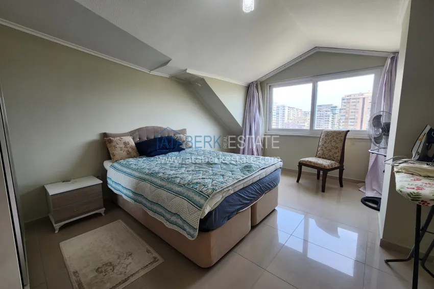 Purchase Penthouse duplex 3+1 furnished with sea and mountain views, Kestel district — Alanya 14 