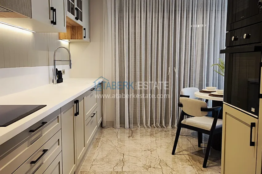 Purchase  Two-bedroom apartment with furniture and panoramic sea views in a premium complex — Antalya, Kepez 16 