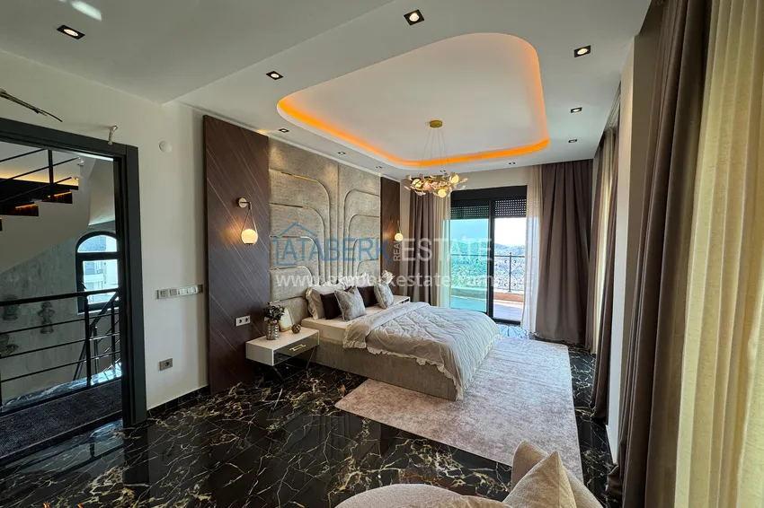 Purchase Real estate for citizenship! Detached luxury villa with stunning views in Kargicak 18