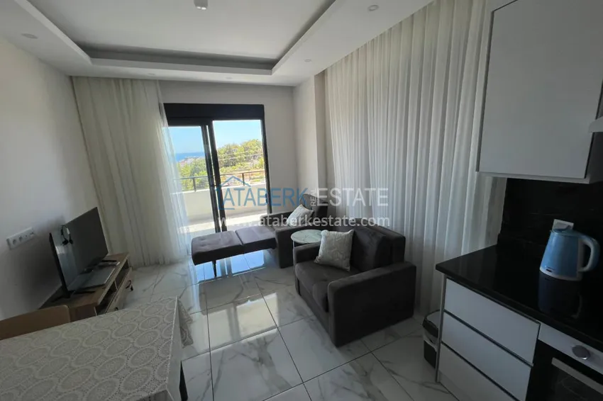 Purchase  Apartment for rent in Alanya, one bedroom with furniture and sea view A20 14 