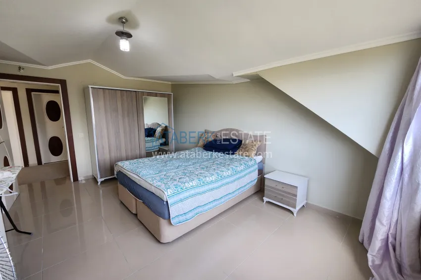 Purchase Penthouse duplex 3+1 furnished with sea and mountain views, Kestel district — Alanya 15 