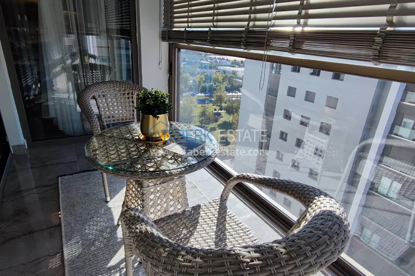 Purchase  Two-bedroom apartment with furniture and panoramic sea views in a premium complex — Antalya, Kepez 18 
