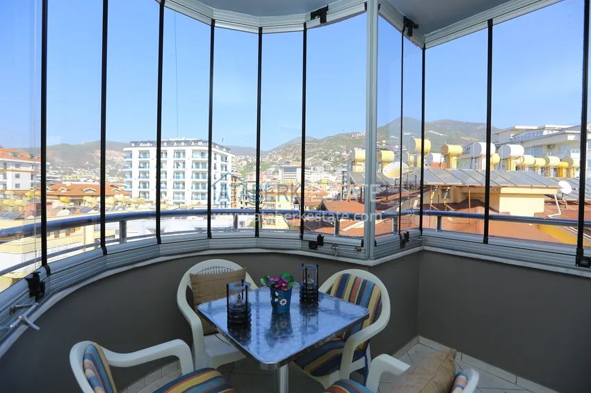 Purchase Turnkey 2+1 apartment with glazed cormorants and sea views in the center of Alanya 16