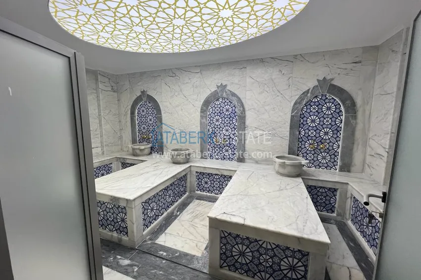 Furnished three-room apartment in a prestigious area of Alanya, Oba 16 