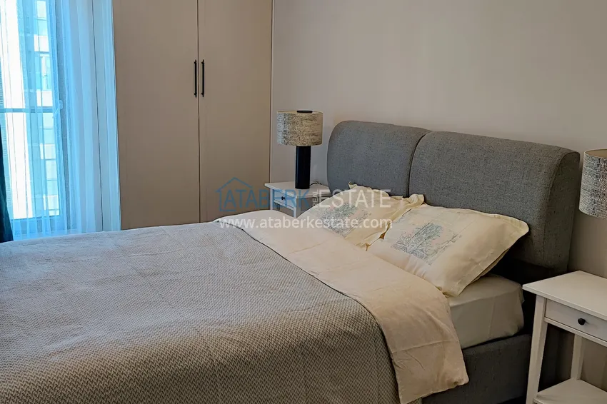 Purchase  Two-bedroom apartment with furniture and panoramic sea views in a premium complex — Antalya, Kepez 22 