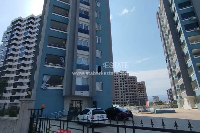 Spacious 1+1 apartment with sea view and 2 glazed balconies in Mersin, Arpacbakhshish 1 