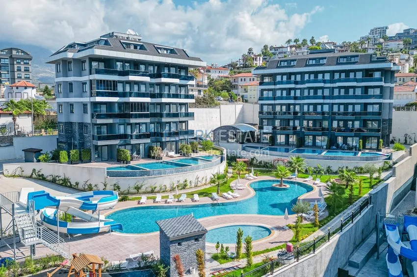 Furnished apartment with sea view in Kargicak area, Alanya 1 