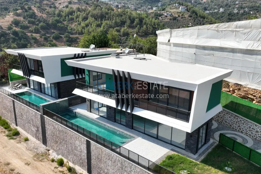 Modern two-level villas with views at prices from the developer in the Oba area 1 