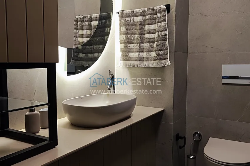 Purchase  Two-bedroom apartment with furniture and panoramic sea views in a premium complex — Antalya, Kepez 26 