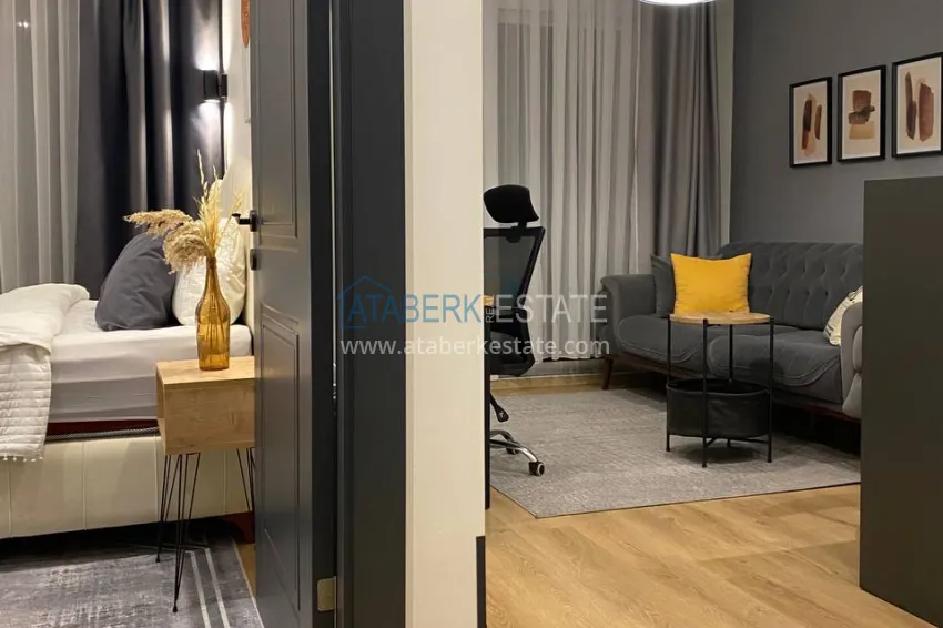 Purchase Turnkey 1+1 apartment with sea view in Teja, Mersin 1