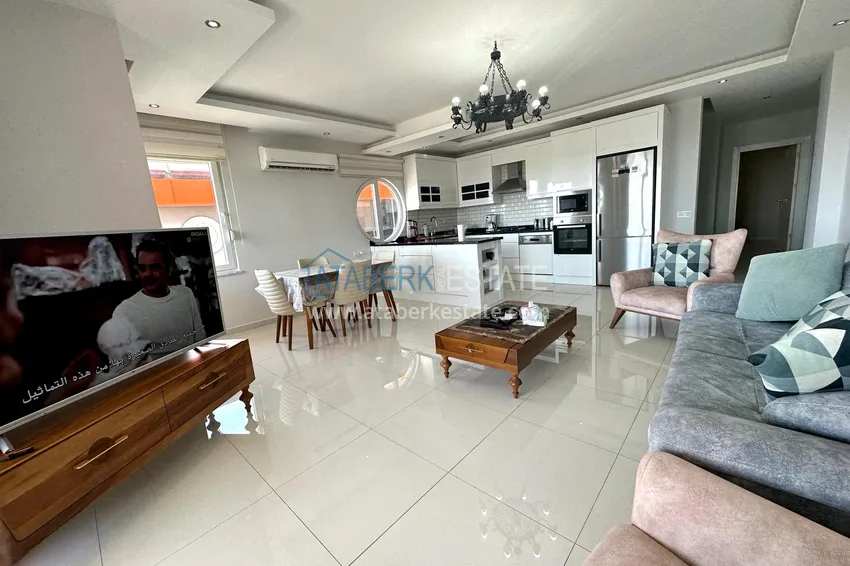 Purchase Duplex penthouse with sea view in an ultra-luxury complex, Alanya Kestel district 3