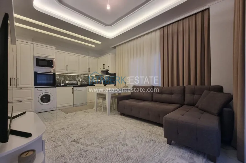 Purchase  Furnished three-room apartment in a prestigious area of Alanya, Oba 3 