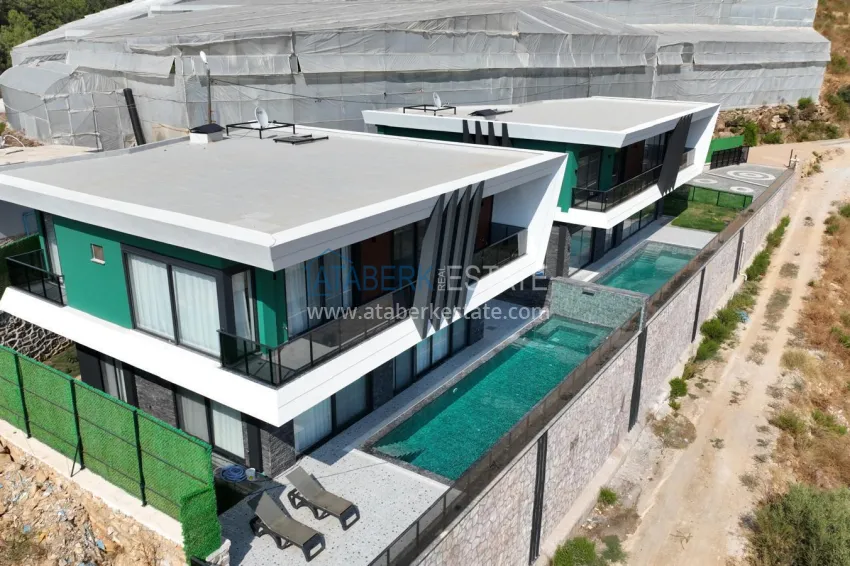 Modern two-level villas with views at prices from the developer in the Oba area 3 