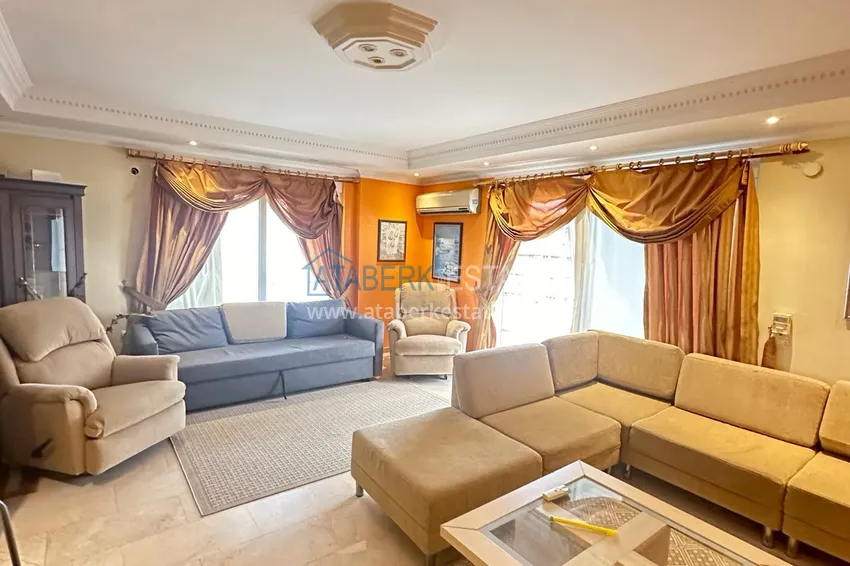 Purchase  Furnished 2+1 apartment with open sea view, Tosmur district — Alanya 2 