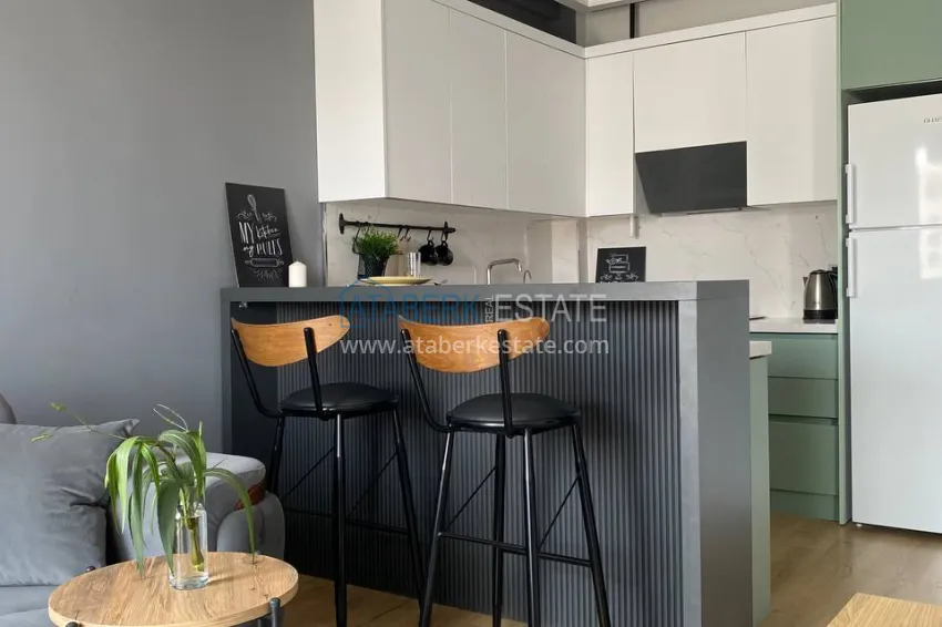 Purchase Turnkey 1+1 apartment with sea view in Teja, Mersin 2