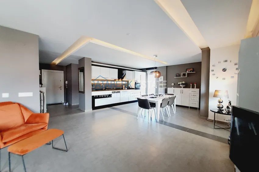 Purchase  Property for a residence permit - Duplex penthouse with furniture in Alanya, Oba district 4 
