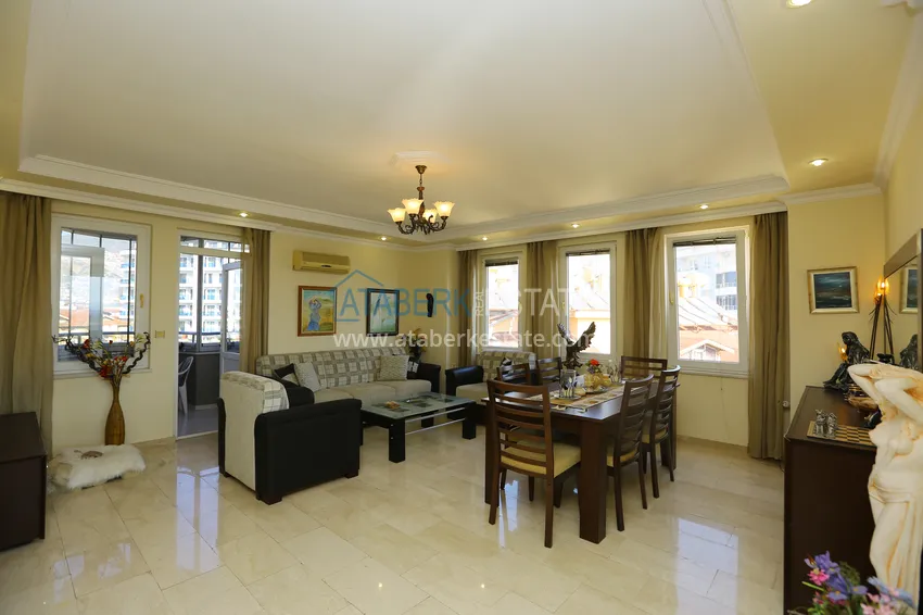 Purchase Turnkey 2+1 apartment with glazed cormorants and sea views in the center of Alanya 3