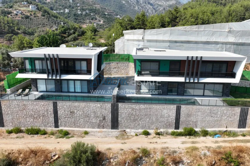 Modern two-level villas with views at prices from the developer in the Oba area 5 