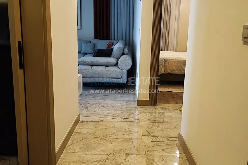Purchase  Two-bedroom apartment with furniture and panoramic sea views in a premium complex — Antalya, Kepez 4 