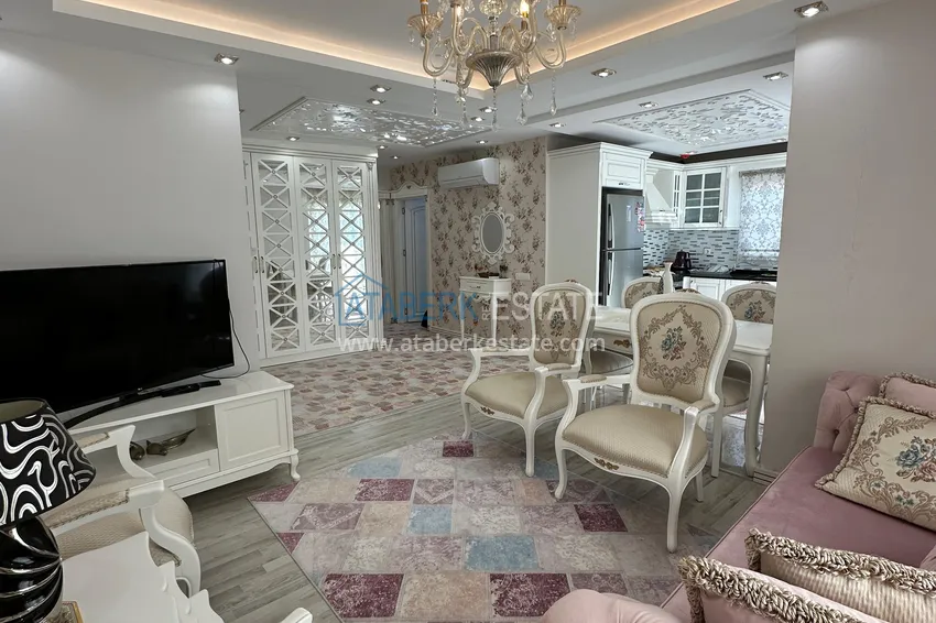 Purchase Stylish penthouse with furniture and a glazed balcony in Teje district, Mersin 4 