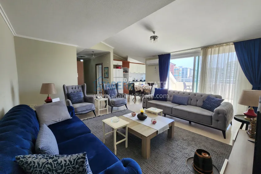 Purchase Penthouse duplex 3+1 furnished with sea and mountain views, Kestel district — Alanya 5 