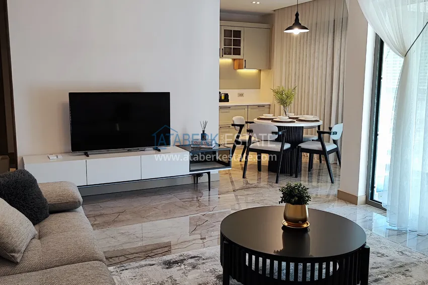 Purchase  Two-bedroom apartment with furniture and panoramic sea views in a premium complex — Antalya, Kepez 6 