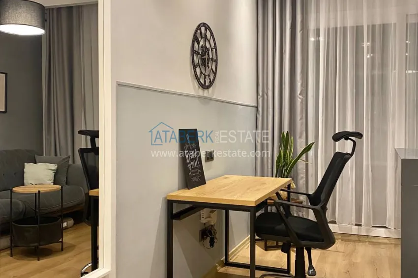 Purchase Turnkey 1+1 apartment with sea view in Teja, Mersin 5