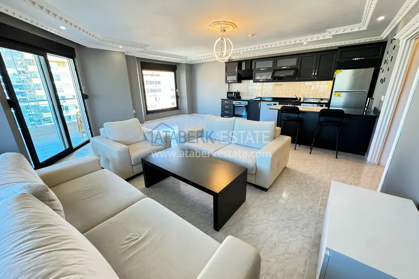 Purchase  Apartment in Mahmutlar partially furnished with a glazed balcony and sea view 7 