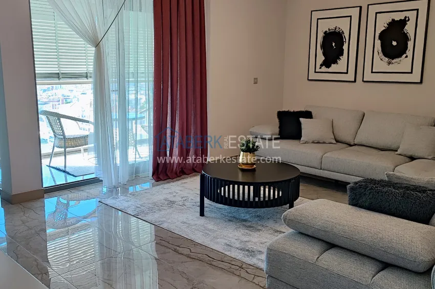 Purchase  Two-bedroom apartment with furniture and panoramic sea views in a premium complex — Antalya, Kepez 9 