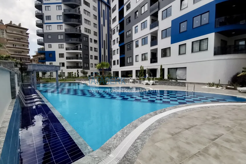 Turnkey three-room apartment in the center of Alanya, just 5 minutes from Cleopatra Beach 7 