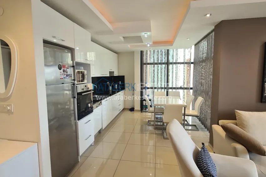Purchase  Furnished 2+1 apartment in a prestigious residential complex, Cikcilli district — Alanya 7 
