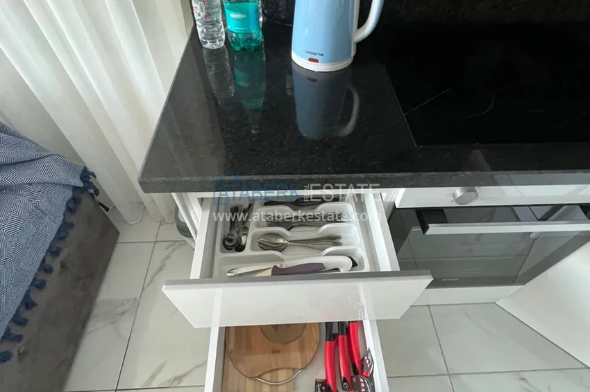 Purchase  Apartment for rent in Alanya, one bedroom with furniture and sea view A20 8 