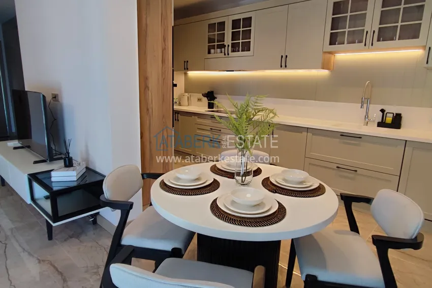 Purchase  Two-bedroom apartment with furniture and panoramic sea views in a premium complex — Antalya, Kepez 11 