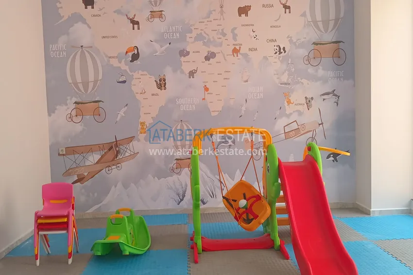 An apartment with a separate kitchen, a dressing room and a glazed balcony in Antalya, Kepez 14 